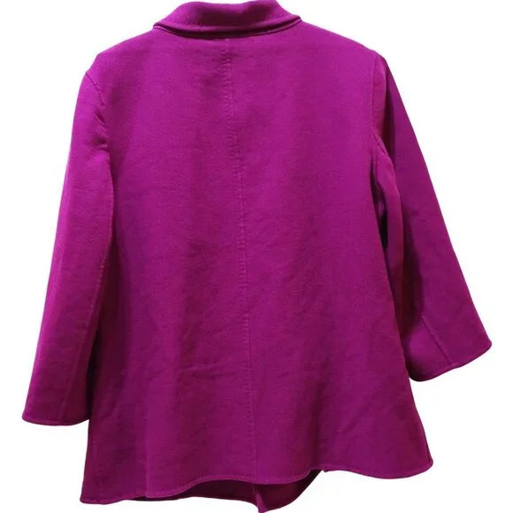 Talbots Woman Wool Swing Jacket Plus Size 14W Purple Classic Layering Office - Picture 2 of 10